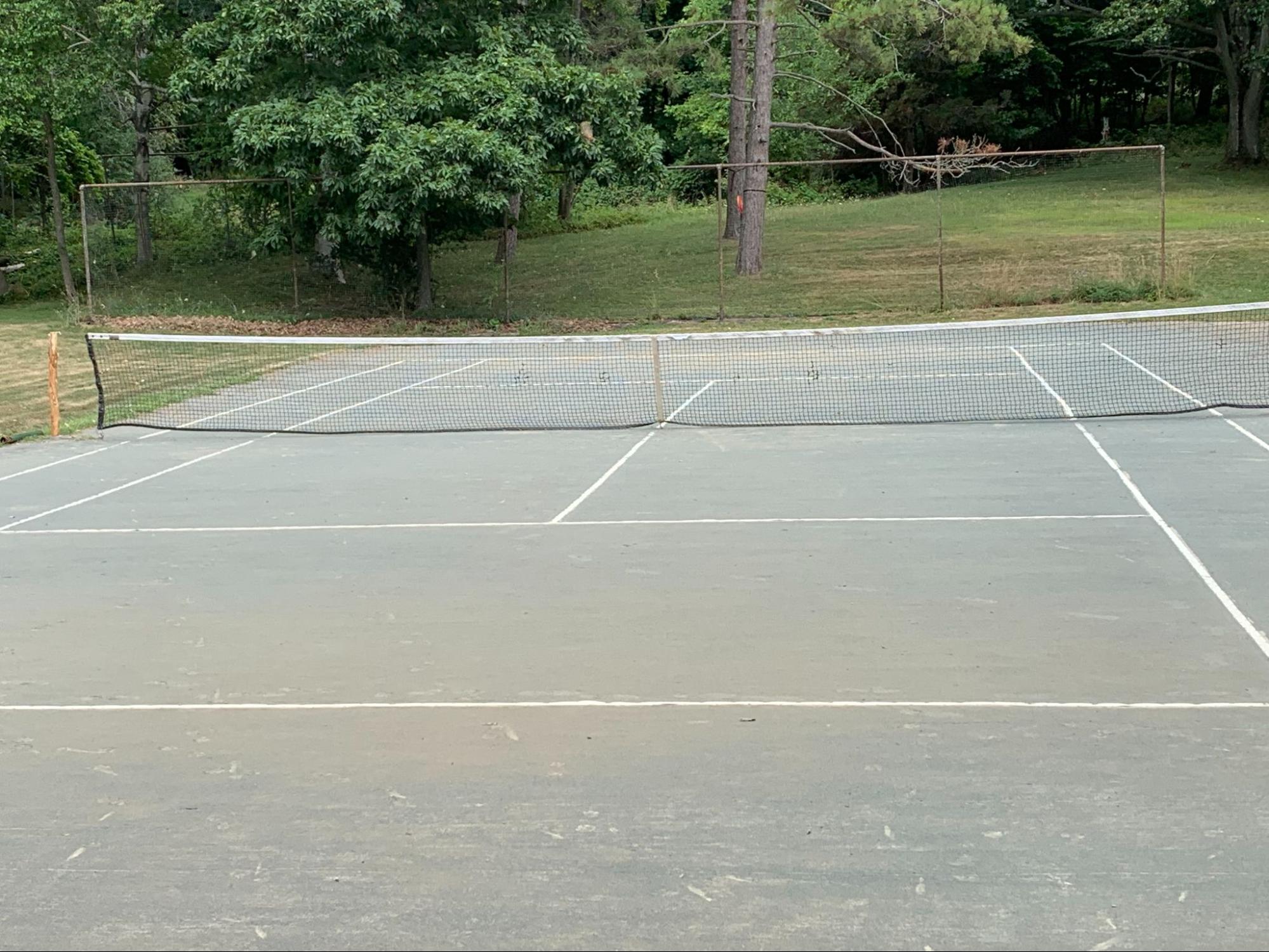 The tennis courts